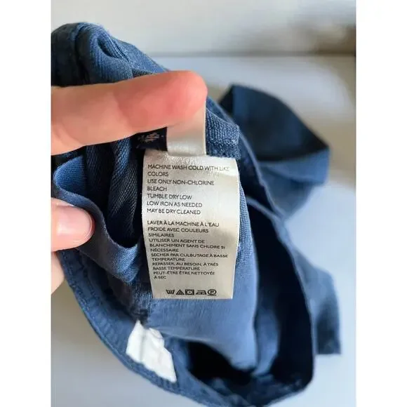 Anthropologie Audra Utility Pants Blue Women's Size 29 - Picture 10 of 11